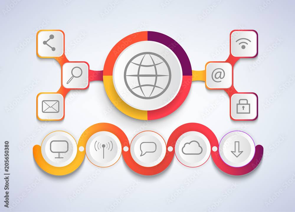 Complicated Infographic Composed of Two Schemes Complicated Infographic Composed of Two Schemes