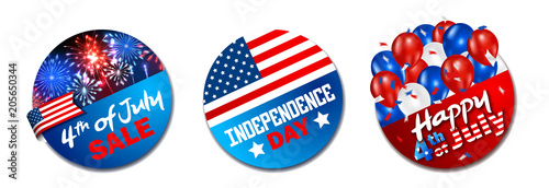 4th of July Buttons