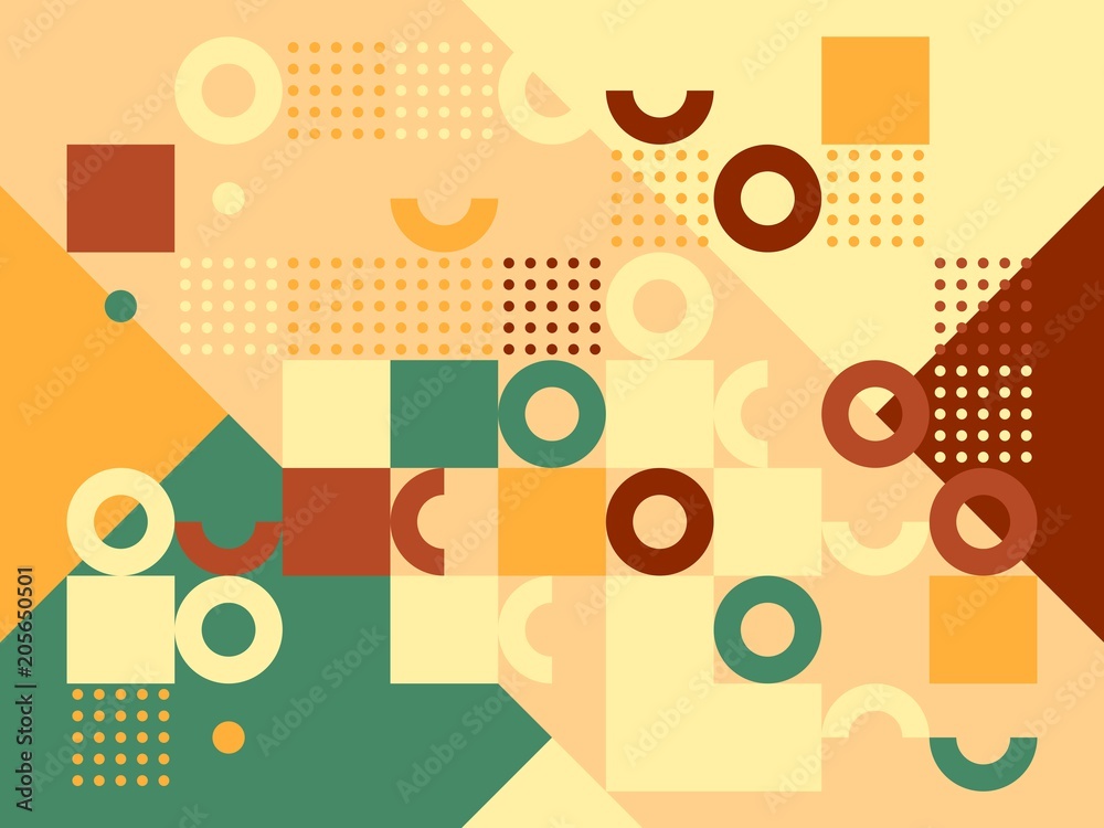 Obraz premium Colored abstract geometric flat pattern background