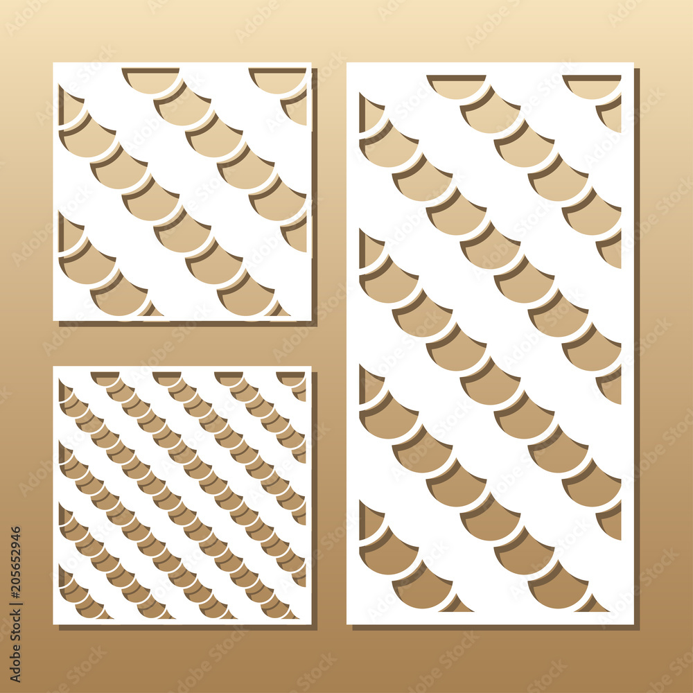 Laser cut vector panel Stock Vector | Adobe Stock