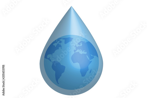 Gota de agua con mundo dentro.
