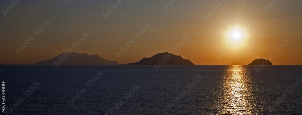 Silhouette of mountains