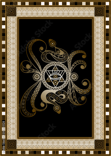 Graphical illustration with occult symbol 2