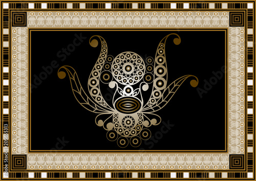 Graphical illustration with occult symbol 5