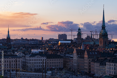 Sunset at Stockholm, Sweden © mark0147