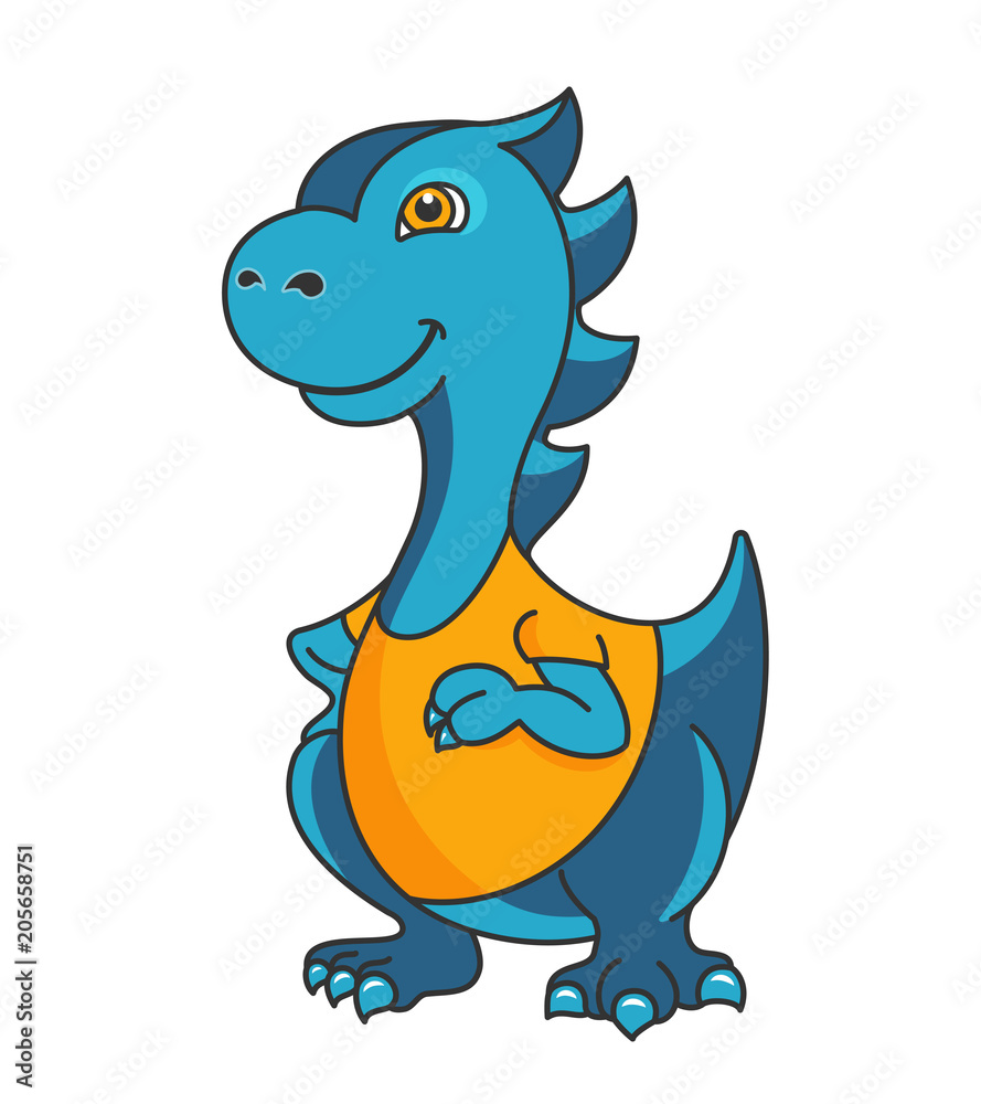 Cartoon dragon or dinosaur mascot Cartoon dragon or dinosaur mascot