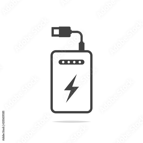 Power bank icon vector isolated