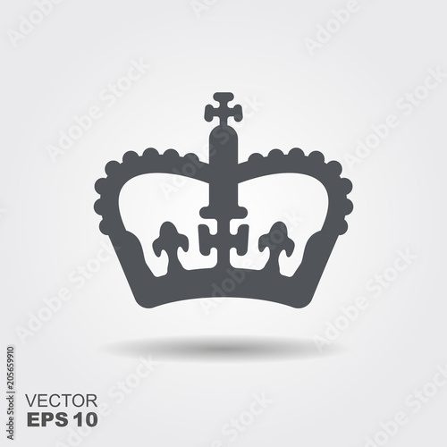 illustration of a crown in flat design style