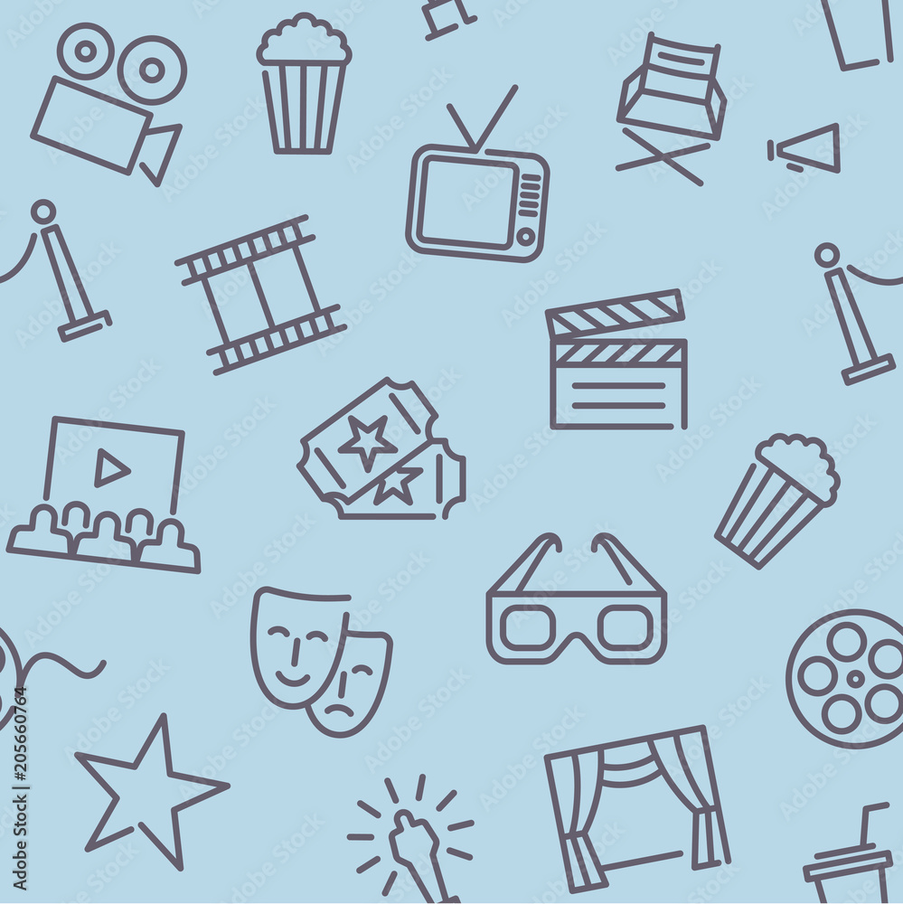 Cinema seamless background. Cinema seamless background.