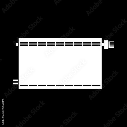 Central Heating Radiator icon, Heating radiator icon on dark background