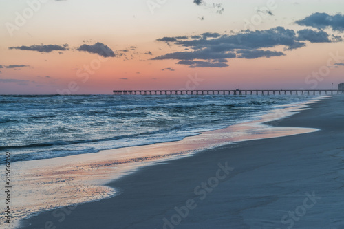 Beach Pier Sunset and reflections