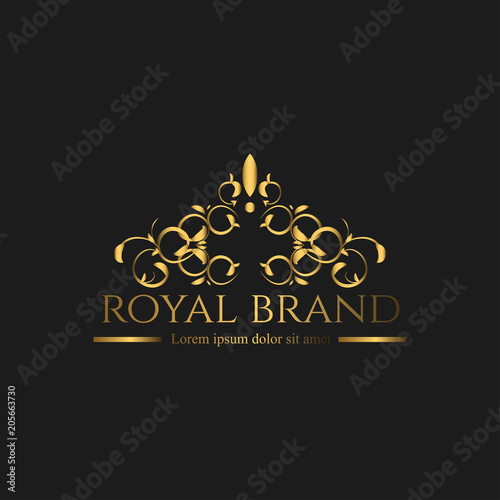 Logo Luxury with Golden Color