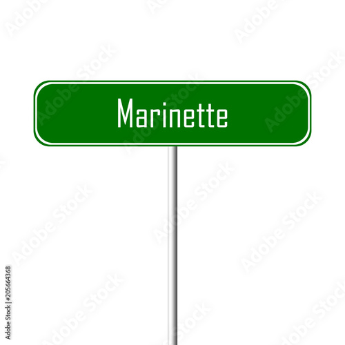 Marinette Town sign - place-name sign photo