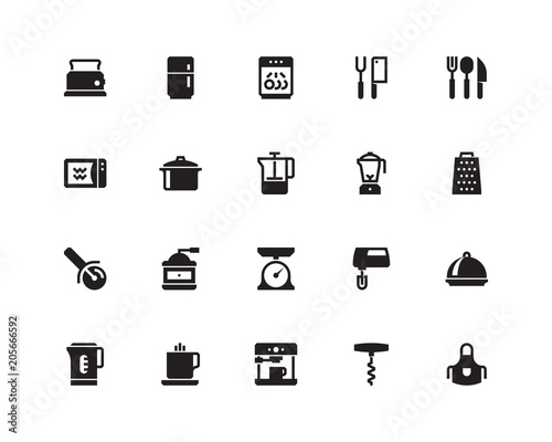 Kitchen glyph style icons