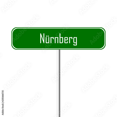 N├╝rnberg Town sign - place-name sign photo