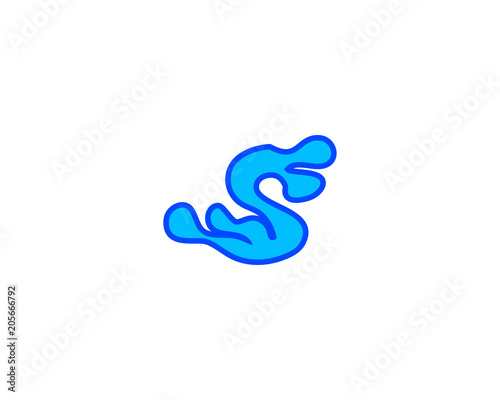 s letter splash logo
