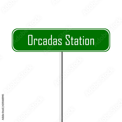 Orcadas Station Town sign - place-name sign photo