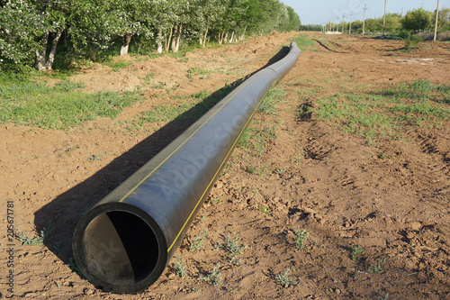 Wallpaper Mural A new pipeline of propylene DN 350 on the background of an oil refinery Torontodigital.ca