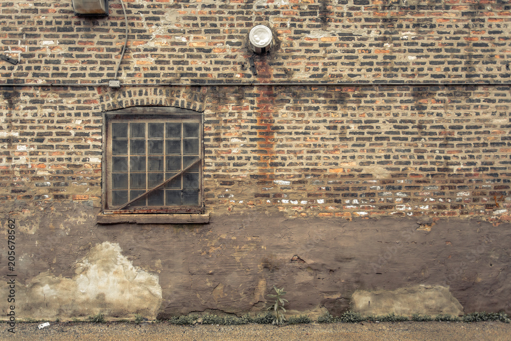 Grungy Brick Wall In An Alleyway Stock Photo Adobe Stock