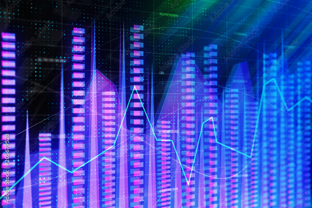 Finance, analytics and future concept Finance, analytics and future concept