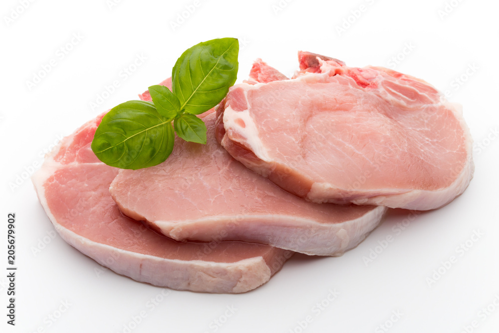 Fresh raw beef steak isolated on white background, top view. Fresh raw beef steak isolated on white background, top view.