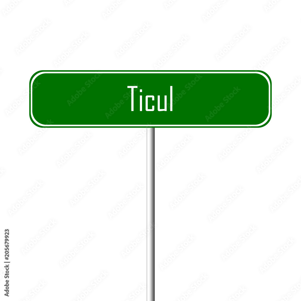 Ticul Town sign - place-name sign Ticul Town sign - place-name sign