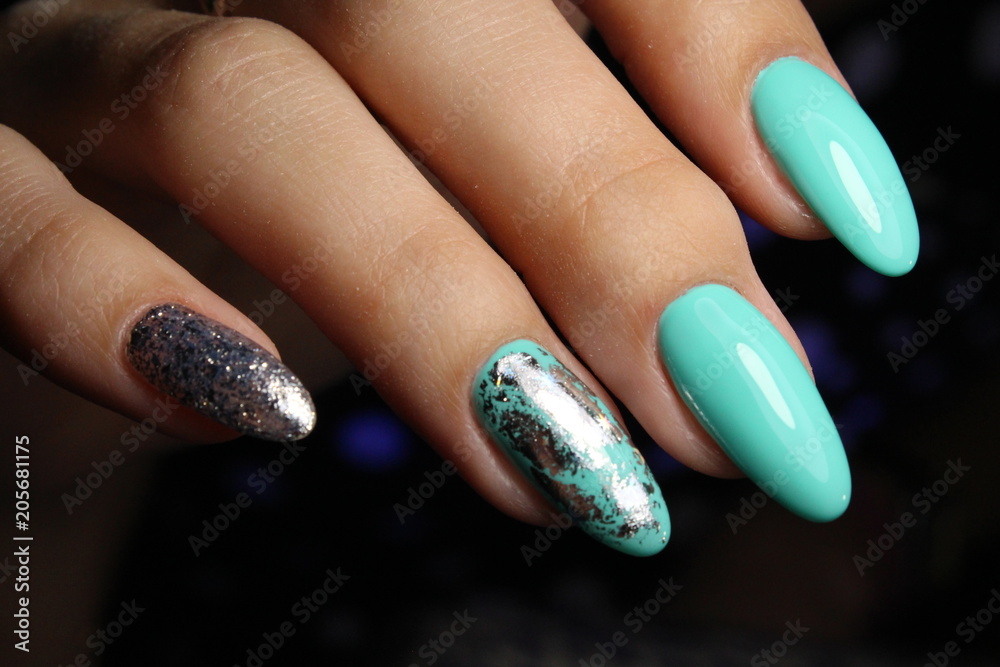stylish manicure with a design stylish manicure with a design