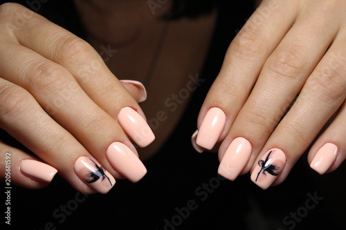 manicure with long nails