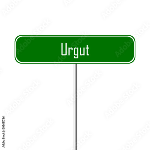 Urgut Town sign - place-name sign photo