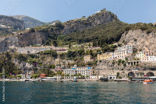 Fototapeta Naklejka Na Ścianę i Meble -  View of Amalfi. Amalfi is a charming resort town on the scenic Amalfi Coast of Italy.