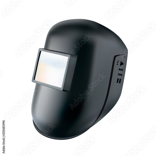 Welding mask on a white background.Vector illustration.