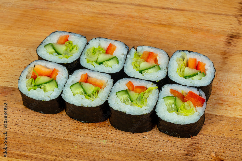 Vegetarian maki roll Vegetarian maki roll