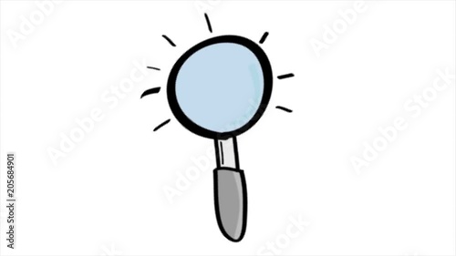 video footage moving magnifier, searching something