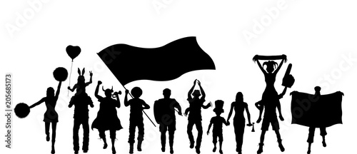 Sport supporter silhouette