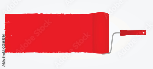 Red paint trail. vector illustration
