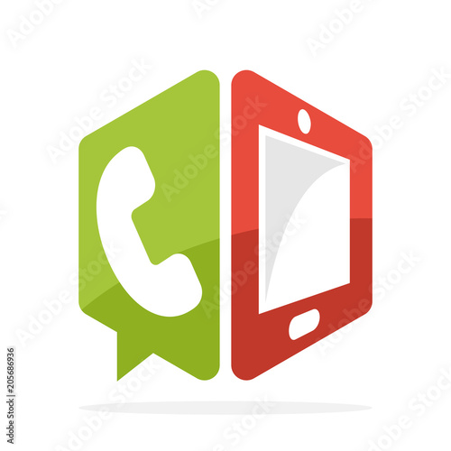 vector illustration icon with the concept of managing phone contact communication with mobile smartphone application