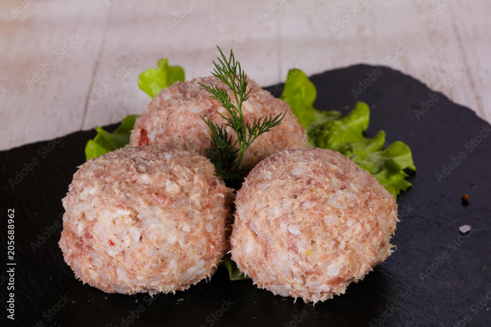 Raw pork cutlet Raw pork cutlet
