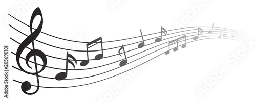 Fotografia Music notes background, musical notes – for stock