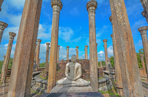 Medirigiriya  Ancient Vatadage That Is An Ancient Structure Built For Hold The Tooth Relic Of The Buddha  photo