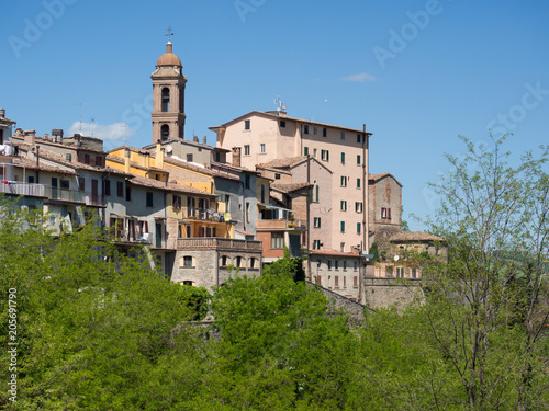Skyline of the medieval village of Sassocorvaro  Italy.