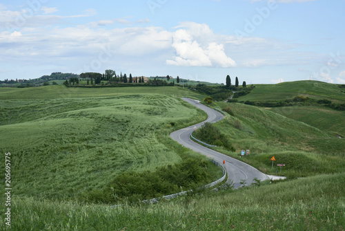 Crete Senesi near Asciano, Siena, Tuscan Italy, Magnificent landscape of the Tuscan countryside 