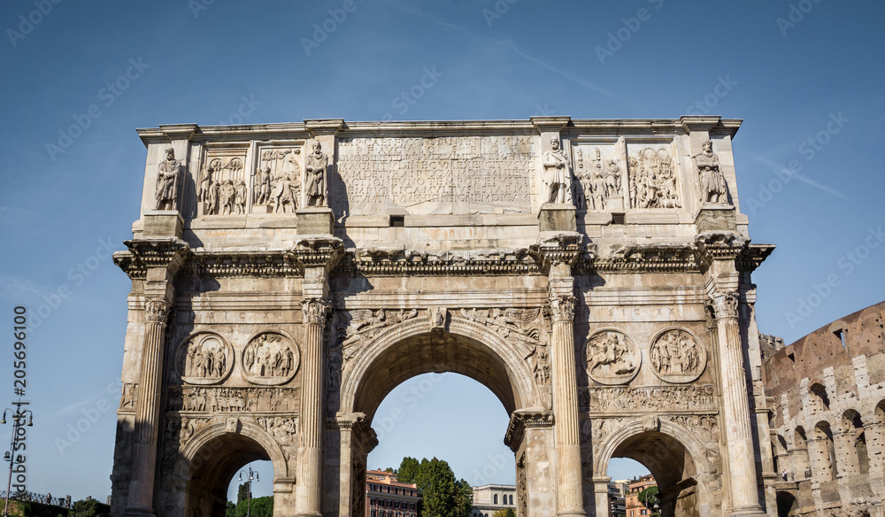 Arch of Constantine outside the Colosseum, Rome, Italy