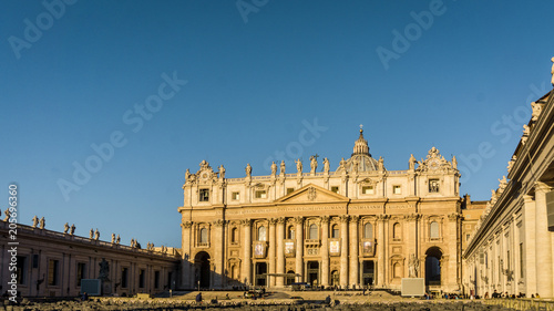 Sunrise glow on Saint Peter's Basilica, Rome, Italy