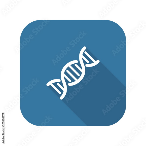 DNA and Medical Services Icon. Flat Design.