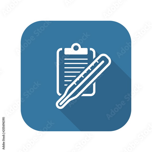 Thermometer and Medical Services Icon.