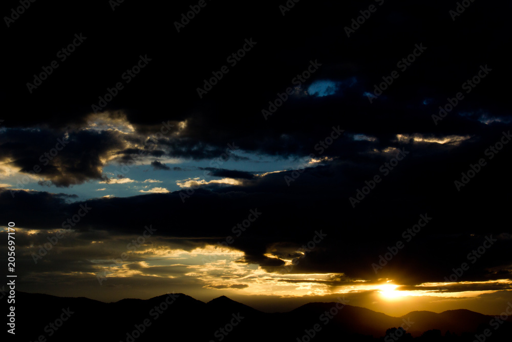 Sunset over the foothills Sunset over the foothills
