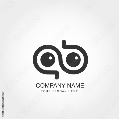 Initial Letter AB Logo Template