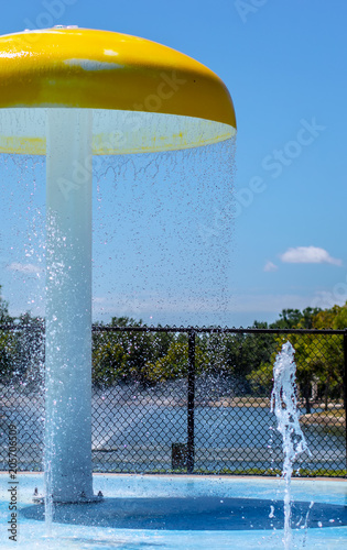 Outdoor water splashpad for children