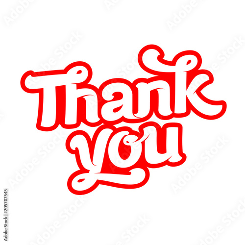Thank you card vector image. Simple words of gratitude
