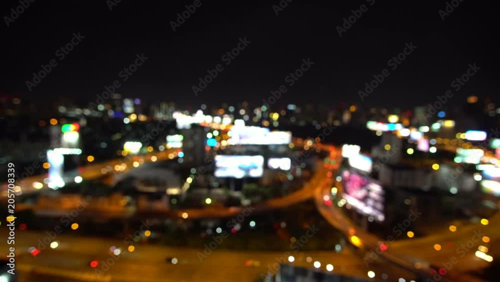 Abstract blur bokeh of city night traffic lights background. Bangkok thailand. city noise. 4K Resolution. Abstract blur bokeh of city night traffic lights background. Bangkok thailand. city noise. 4K Resolution.